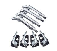 EVEKHAHHRB Maniglia Esterna Portiera 8 Pezzi Per Picanto Per Morning 2011-2016 Cromato/nero Esterno Argento Interno Anteriore Posteriore Sinistro Destro SX DX Maniglia Portiera Auto(Chrome Kit)