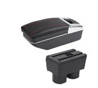 EVEKHAHHRB per Avanza per Rush Box Bracciolo Auto Scatola Portaoggetti Interni Accessori Retrofit Dedicati Bracciolo Centrale(A Red Line No USB)