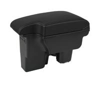 EVEKHAHHRB per Hilux Bracciolo Auto Scatola Portaoggetti Portacenere Accessori USB LED Retrofit Parti Interni Bracciolo Centrale(A 2 Black Leather)
