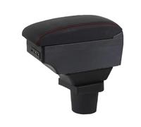 EVEKHAHHRB per Hyundai per I10 2024 Bracciolo Centrale per Auto con Portabicchieri USB Bracciolo Centrale Poggiagomiti Bracciolo Centrale(B-Black Black Line)