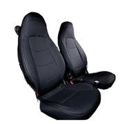 EVEKHAHHRB per Smart 451 per Fortwo 2009-2014 Senza Bracciolo Box Coprisedili Auto Set Pelle PU Protezione Interna Imbottitura per Guida Destra Coprisedili Auto(Black)