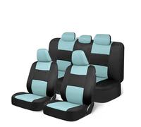EVEKHAHHRB Set Completo di Coprisedili Universali Auto con Coprivolante Protezione per Spalle Adatto Maggior Parte delle Auto SUV Camion Coprisedili Auto(Mint)