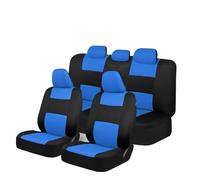 EVEKHAHHRB Set Completo di Coprisedili Universali Auto con Coprivolante Protezione per Spalle Adatto Maggior Parte delle Auto SUV Camion Coprisedili Auto(Blue)