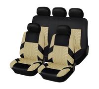 EVEKHAHHRB Set Coprisedili per Passat B8 Set Completo Coprisedile Universale per Auto Set Blu Tracce di Pneumatici Dettagli Styling(Beige-9PCS)