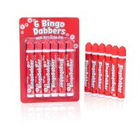 evelay 6 pennarelli Bingo Dabber, 20 ml, colori assortiti o singoli, inchiostro antigoccia per una marcatura liscia, colore rosso, penne a lunga durata per casa o discoteca