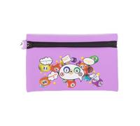 evelay Bingo Dabber - Custodia portaoggetti con divertente design a tema bingo, può contenere più penne e penne, custodia da viaggio leggera con cerniera a forma di numero fortunato, viola