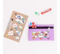 evelay Bingo Dabber - Set regalo con 3 Dabber per bingo, 1 tavola da bingo con clip, borsa portaoggetti con cerniera a forma di numero fortunato, inchiostro antigoccia, 6 opzioni di colore per gli