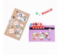 evelay Bingo Dabber - Set regalo con 6 Dabber per bingo, 1 lavagna da bingo con clip, borsa portaoggetti per bingo con numero fortunato, inchiostro antigoccia da 20 ml, 6 opzioni di colore, regalo per