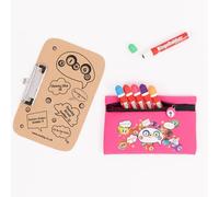 evelay Bingo Dabber - Set regalo con 6 Dabber per bingo, 1 lavagna da bingo con clip, borsa portaoggetti con zip a forma di numero fortunato, inchiostro antigoccia da 20 ml, 6 sacchetti colorati per