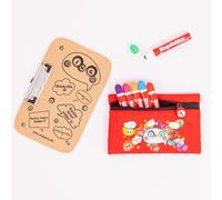 evelay Bingo Dabber - Set regalo con 6 Dabber per bingo, 1 lavagna da bingo con clip, borsa portaoggetti con zip a forma di numero fortunato, inchiostro antigoccia da 20 ml, 6 sacchetti colorati per