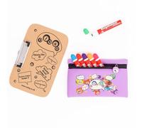 evelay Bingo Dabber - Set regalo con 6 Dabber per bingo, 1 lavagna da bingo con clip, borsa portaoggetti con zip a forma di numero fortunato, inchiostro antigoccia da 20 ml, 6 sacchetti colorati per