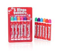 evelay Bingo Dabbers - Pennarelli per biglietti da bingo, colori assortiti, confezione da 6