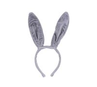 evelay Cerchietto grigio con orecchie di coniglio e lepre, accessorio per travestimento da coniglietto pasquale