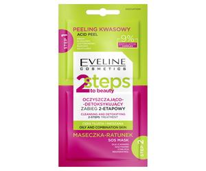 Eveline 2 Steps To Beauty Trattamento purificante e detossinante in 2 fasi, 2x4ml