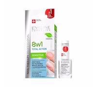 Eveline 8in1n Total Action Sensitive Nail Conditioner Intensive Nail Harder 12ml