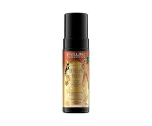 Eveline Cosmetics Brazilian Body Schiuma Autoabbronzante Express - Mousse Abbronzante Rapida e Senza Striature con Acqua di Aloe e Vitamina E, Abbronzatura Naturale di Lunga Durata, Formula Vegana