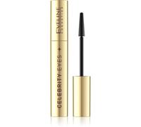 Eveline Cosmetics Celebrity Eyes Mascara per ciglia allungante e ispessito, nero, spazzolino in silicone, 7 ml