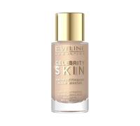 Eveline Cosmetics Celebrity Glow Booster, Base viso multifunzione, schiarente, 02N Tan universale, con acido ialuronico