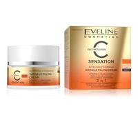 Eveline Cosmetics Crema Antirughe Rassodante C-Sensation 50+ con Vitamina C & E, Acido Ialuronico, Bakuchiol - 50 ML