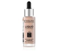 Eveline Cosmetics Eveline Liquid Control HD Fondotinta a Lunga Durata 24H - No. 020 Rose Beige, 32ml