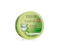 Eveline Cosmetics Crema Idratante Lenitiva Extra Soft Aloe Vera per Viso e Corpo con Estratti di Oliva, Proteine della Seta e Pantenolo - 175ml