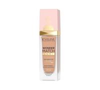 Eveline Cosmetics Fondotinta Illuminante Wonder Match - N. 25 Sand Beige, 30ml | Formula Idratante e Nutriente con Vitamina C & Acido Ialuronico | Anti-età & Protezione SPF 20