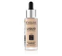 Eveline Liquid Control HD Mattifying Drops Foundation fondotinta lunga tenuta con un effetto opaco 015 Light Vanilla 32 ml