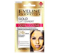 Eveline Cosmetics Gold Lift Expert Maschera Anti-Rughe di Lusso - Trattamento Viso al Collagene con Terapia Oro 24k per Pelle Matura, Secca e Sensibile