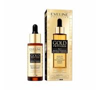 Eveline Cosmetics Gold Peptides Lifting Siero viso - Formula anti-invecchiamento con peptidi, ceramidi, vitamina C e cellule staminali vegetali - 30 ml