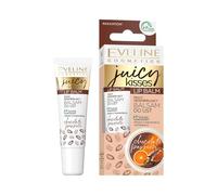 Eveline Cosmetics Juicy Kisses Balsamo Labbra Multi-Rigenerante - Chocolate Passion | Nutriente e Idratante con Lanolina, Cera d'Api, Vitamina E, Burro di Karité, Olio di Cocco e Girasole | 12 ML