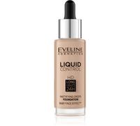 Eveline Cosmetics Liquid Control fondotinta liquido con pipetta colore 035 Natural Beige 32 ml