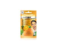 Eveline Cosmetics Look Delicious Maschera Viso Energizzante Agrumi con Perle Esfolianti - 95% Ingredienti Naturali, Vegan-Friendly, Rivitalizza e Illumina la Pelle, Doppia Applicazione