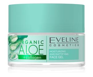 Eveline Cosmetics Organic Aloe+Collagen gel viso effetto matte 50 ml