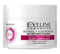 Eveline Cosmetics Retinol + Alga Marina Crema Giorno/Notte Rassodante - Idratante Ringiovanente per Tutti i Tipi di Pelle con Estratto di Seta, Olio d'Oliva e D-Pantenolo - 50ml