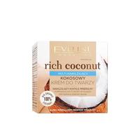 EVELINE COSMETICS Rich Coconut Multi Hydrating Facial Cream Nutritioning Antioxidant Properties Reduces Wrinkles Organic Based Vegan Formula 97% Natural Day & Night 50ml