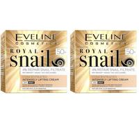 Eveline Cosmetics, Royal Snail Strong Lifting DayNight Cream 50+ 50 ml (Confezione da 2)