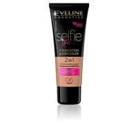 Eveline Cosmetics Selfie Time Fondotinta & Correttore 2-in-1 - Acido Ialuronico, Vitamina E, Formula Anti-Inquinamento, Disponibile in 6 Tonalità