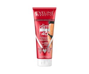 Eveline Cosmetics Siero dimagrante termoattivo anticellulite Slim Extreme 4D con bruciatore termico di grassi, Isocell Slim & caffeina, riduce i grassi, anti-cellulite, rassodante, 250 ml
