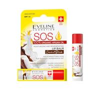 Eveline Cosmetics SOS Coconut Dream Balsamo Labbra con Olio di Argan e Olio di Cocco, Protezione SPF 10 - Idratazione Intensiva e Riparazione