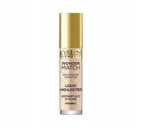 Eveline Cosmetics Wonder Match Illuminante Liquido Radiante con Vitamina C ed Estratto di Iris - Formula Leggera e Vegana