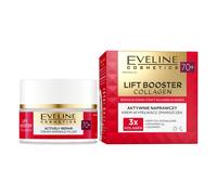 Eveline Cosmetics Lift Booster Crema Filler Rughe al Collagene 70+ - Terapia Avanzata di Riparazione con 3 Tipi di Collagene, Vitamina Cg, Peptidi e Ceramidi per Pelle Matura