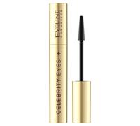 Eveline Cosmetics Celebrity Eyes Mascara per ciglia allungante e ispessito, nero, spazzolino in silicone, 7 ml