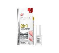EVELINE Nail Therapy Total Aktion 8 in 1 Balsamo con particelle argentate, 12 ml