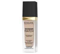 Eveline Cosmetics Wonder Match Fondotinta Vegano Senza Olio con Acido Ialuronico - Copertura Impeccabile 24H