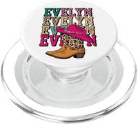 Evelyn Cowgirl occidentale Evelyn Country personalizzato compleanno PopSockets PopGrip per MagSafe