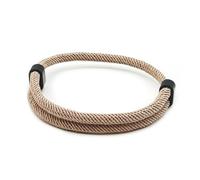EVEMATE Braccialetto Paracord dalla corda della vela | Per uomini e donne | Fascia regolabile in paracord da surfista | Semplice e discreto per il tempo libero e lo sport (Marrone Chiaro)