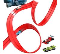 Evember Auto Giocattolo con Pista | Flessibile con Ventose | Giocattolo Auto Da Corsa Con Pista Arrotolabile | per Esterno Interno Cortile Balcone Camera Bambini in Età Prescolare Ragazzi Ragazze