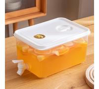 Evember Dispenser per succhi da frigorifero con rubinetto, 22 x 15 x 12 cm, in , con beccuccio e filtro, dispenser per bevande ghiacciate, per picnic, feste, campeggio
