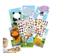 Evember Libro di Adesivi per Bambini Riutilizzabile, Libro di Adesivi Riutilizzabile - Giocattoli didattici Adesivi per Animali - Principessa dei Dinosauri Vesti Giocattoli educativi Fai-da-Te, Libri