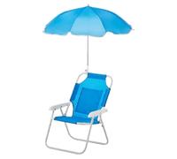 Evember Sedia da Spiaggia per Bambini - Sdraio Reclinabile Con Parasole Integrato | Antiscivolo Portante per Viaggio Giardino Piscina Picnic